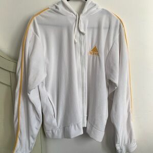 Adidas White and Yellow Track Jacket